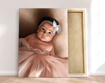 Oil painting from photo, custom handmade portrait, personalized realistic painting from photos.