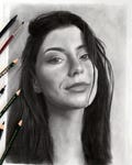 Custom Charcoal Portrait from Photo, Original hand-made Realistic drawing.