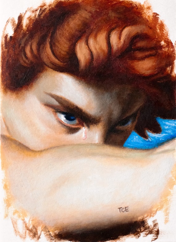 絵画 Light and Fallen Angel Fallen angel. Vintage decadence art.