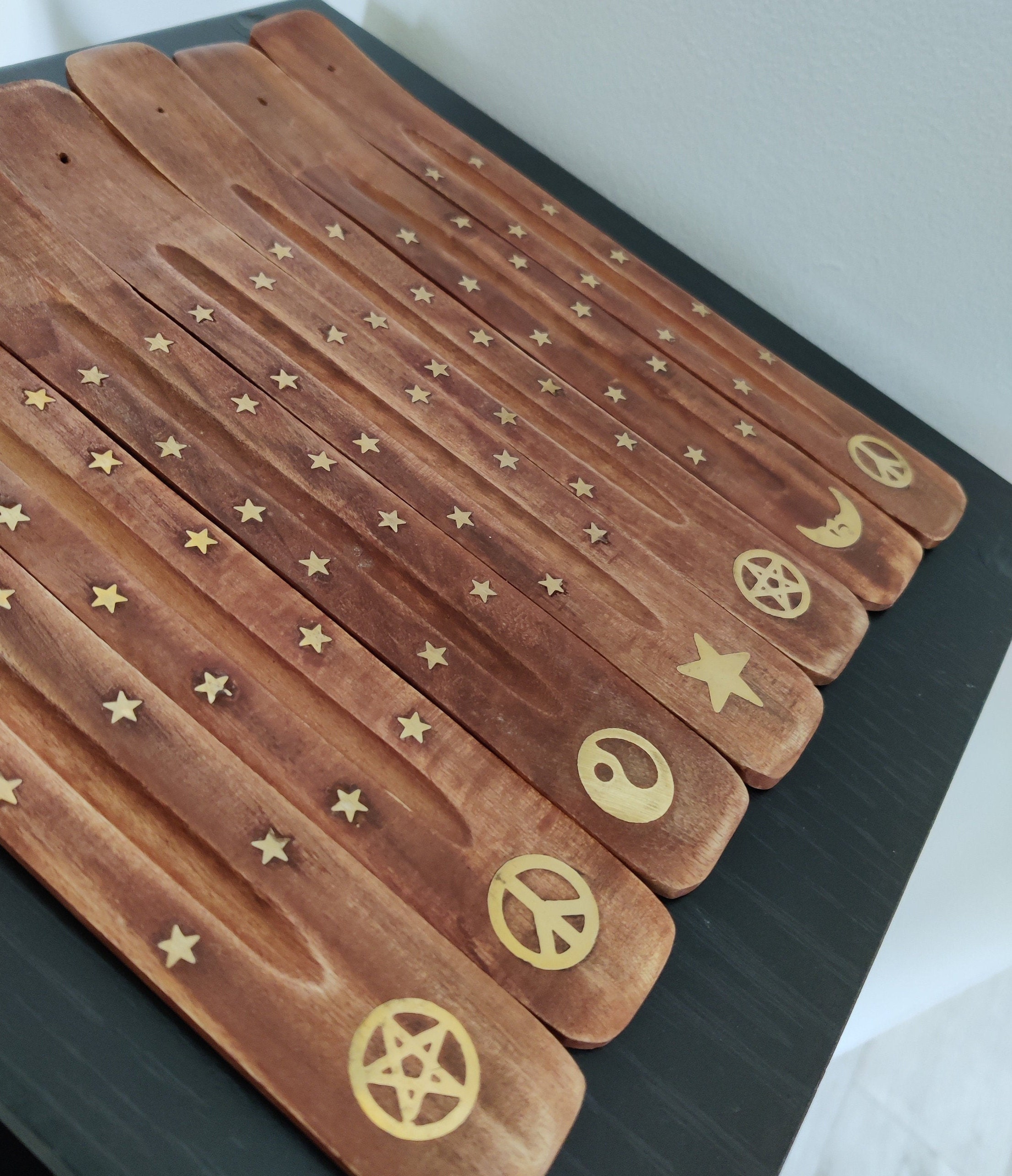 Fair Trade Wooden Incense Holder Ash Catcher Etsy