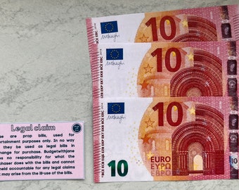 prop money euro etsy