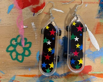 Mini Skateboard Dangle Earrings