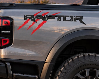 Ranger Raptor  Claws Decals Sticker Bedside fit Ford F150 Ford Ranger Truck Decal sticker Graphic Vinyl 2Pcs