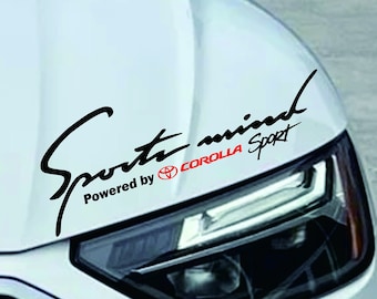 Sports Mind Car Decal Sticker, Racing Style (12'' x 4.4'')