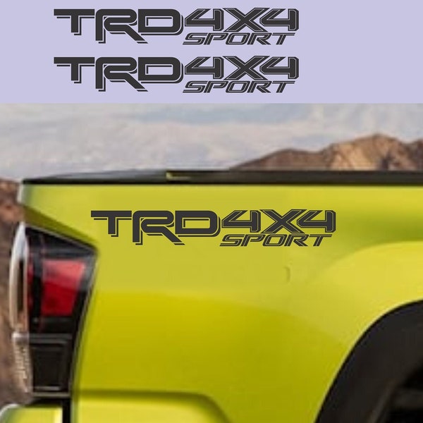 TRD 4X4 SPORT, TRD 4X4,Toyota Tacoma, Tundra, Decals, Stickers, Bedsides Decal Sticker, Truck bedside decals set of 2