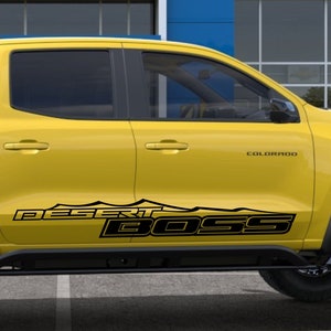 2023+ Chevy Colorado Desert Boss Rocker Panel decal set of two, Off Road Decal ZR2 Trail Boss Decal