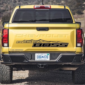 Chevy colorado 2023 2024 Desert Boss tailgate decal lettering