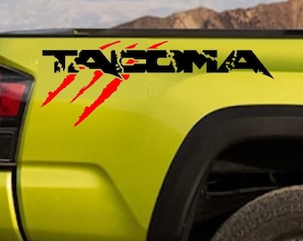Toyota Tacoma Claw Scratch Decals, Raptor Style Bedside Truck Sticker (Set of 2)