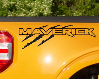 Ford Maverick  Vinyl Decal Sticker 2Pcs, Bedside Truck Decal calcomanía , Maverick decal, Claws decal, Scratches outline decal single color