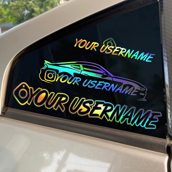 Custom Instagram Decal, Instagram Sticker  Instagram Oil Slick Sticker, Social media decal, windows decal car decal, Car Stickers