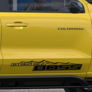 2023+ Chevy Colorado Desert Boss Rocker Panel Door  decal set of two, Off Road Decal ZR2 Trail Boss Decal