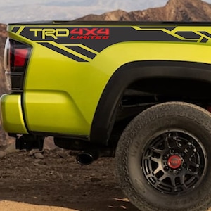 TRD 4x4 Limited Toyota Tacoma Decal Bedside Toyota Truck Vinyl Stickers Stripe Decal for Toyota Tacoma Pro limited off road Trail(2 pieces).