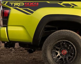 TRD 4x4 Sport Tacoma Decal Bedside Toyota Truck Vinyl Stickers Stripe Decal for Toyota Tacoma Sport Limited Off Road Trail(2 pieces)