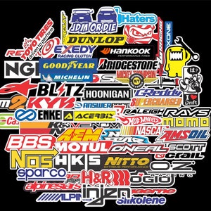 JDM Racing Car Stickers Pack Sponsors  Logos Team Racing Sports Drift Motorcycle Nascar motorbike car Stickers skateboard bumper decal