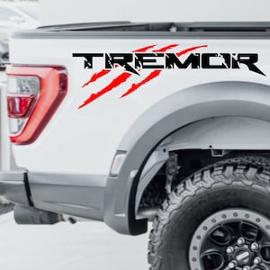 Tremor Claws Bedside Truck Decalcoman, F150 calcomanía Ford Ranger vinilo calcomanía Pick up camioneta Scratches Decal (2 piezas)