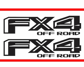 FX4 Off Road Decal, Ford FX4 Series (Ranger, Maverick, F150,F250,F350 Dually) Off Road Truck Bed Side 4WD Decal Set (2)