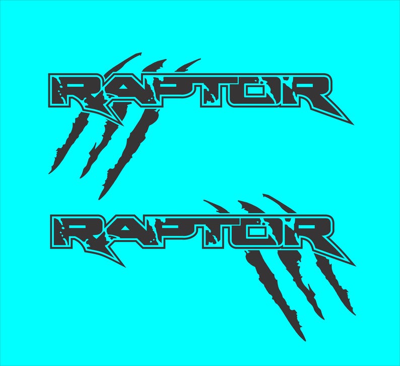 Sign Writing Raptor Ranger Ranger Raptor Claws Decals Sticker Bedside Fit Ford F150 Ford Ranger ...