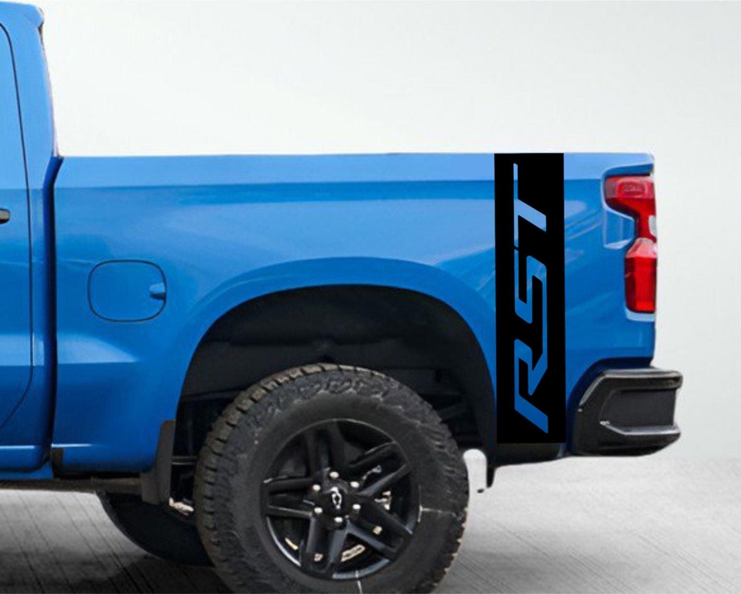 RST Bedside Decal Set (2 Pcs) – Chevy Silverado 1500 RST Vinyl Stripes ...