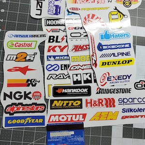 JDM Racing Car Stickers Pack Sponsors Logos Team Racing Sports Drift ...