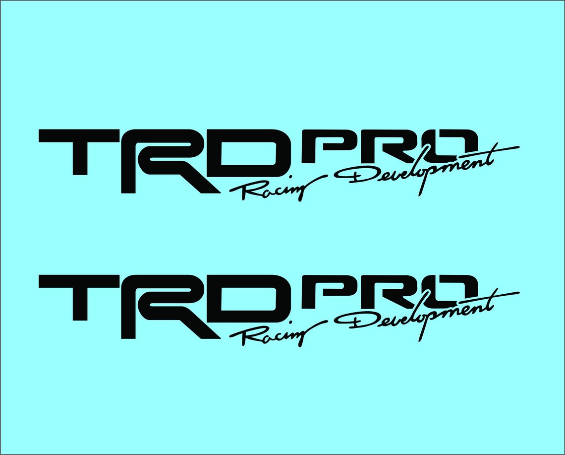 X2 TRD Pro Toyota Racing Development Tacoma Tundra Bedside Decal Vinyl ...