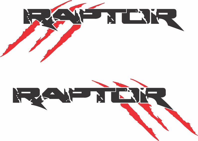 Gold Ranger Raptor Decals Ranger Raptor Claws Decals Sticker Bedside Fit Ford F150 Ford Ranger ...
