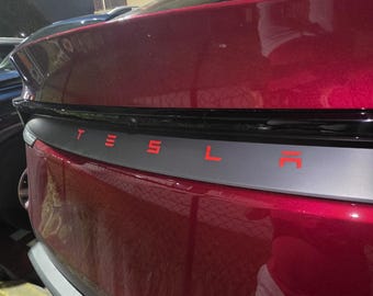 Tesla Model Y Juniper Premium 2026  + rear Tailgate Lettering Overlay  Decal Set Of Two