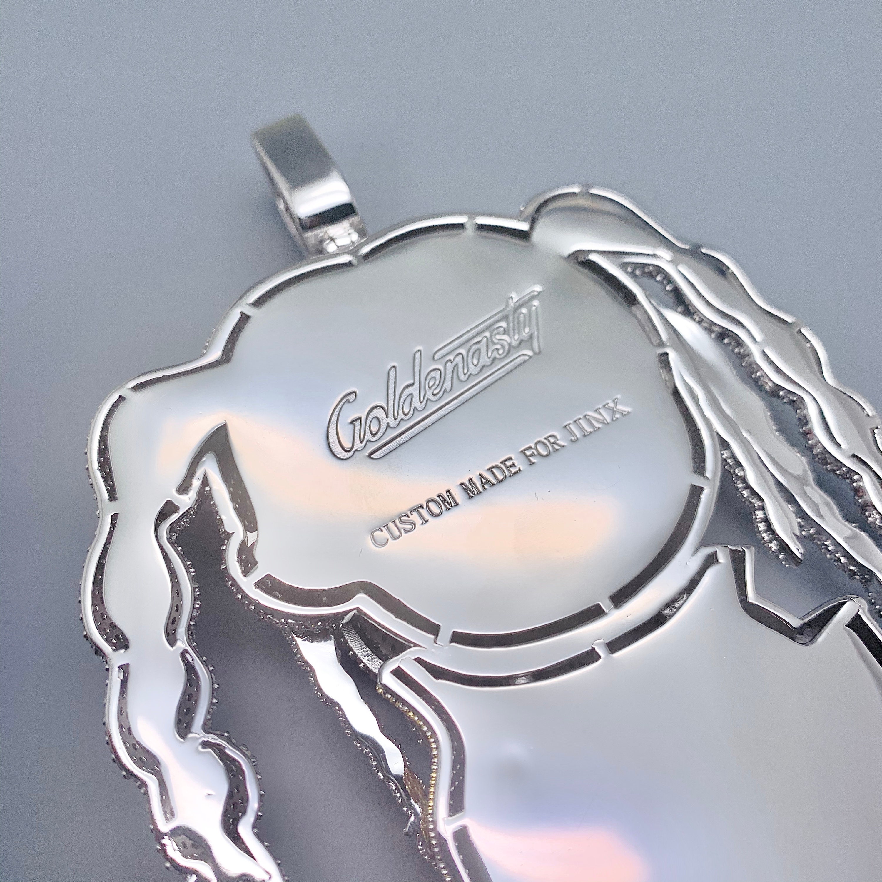 Goldenasty Custom Made Iced Out Pendant Plated Gold/ White Etsy