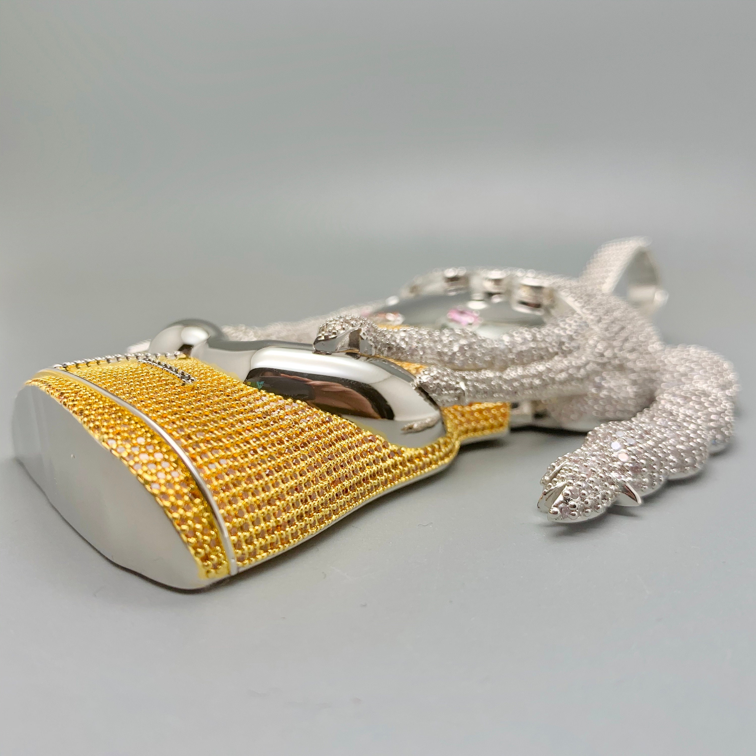 Goldenasty Custom Made Iced Out Pendant Plated Gold/ White Etsy