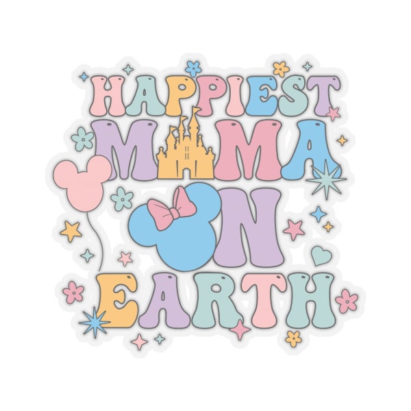 Happiest Mama on Earth Disney - Kiss-Cut Stickers