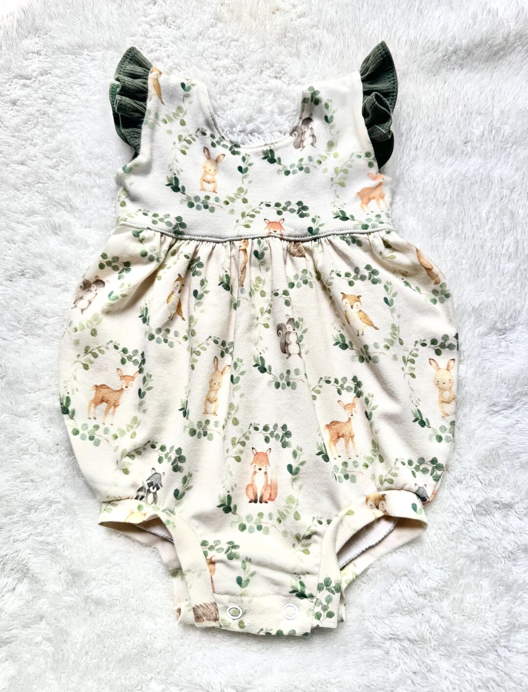 Woodland Baby Bubble Romper, 3-6 Months, Spring Romper, Forest Baby ...