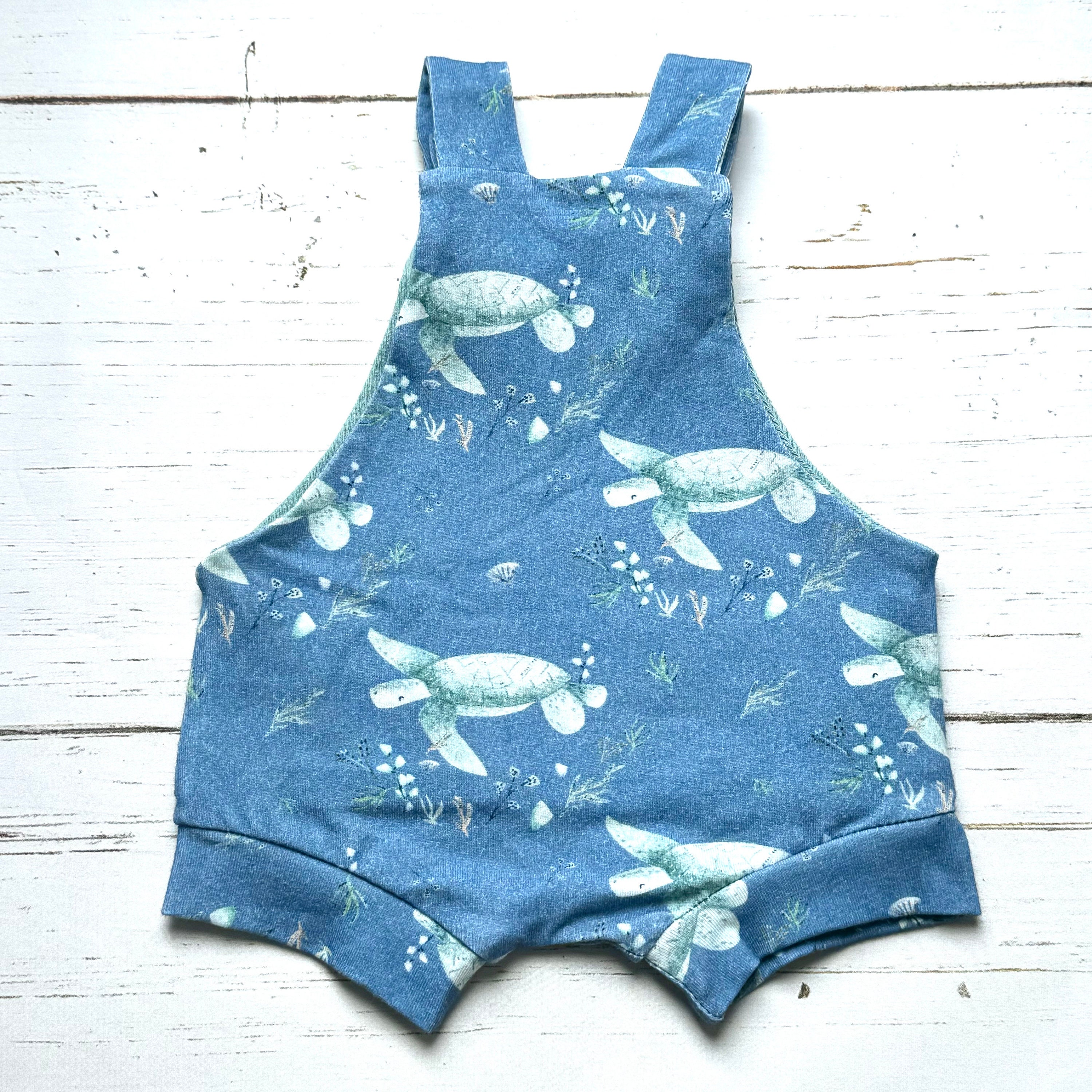 Baby 2-Piece Crocodile Denim Overalls Set