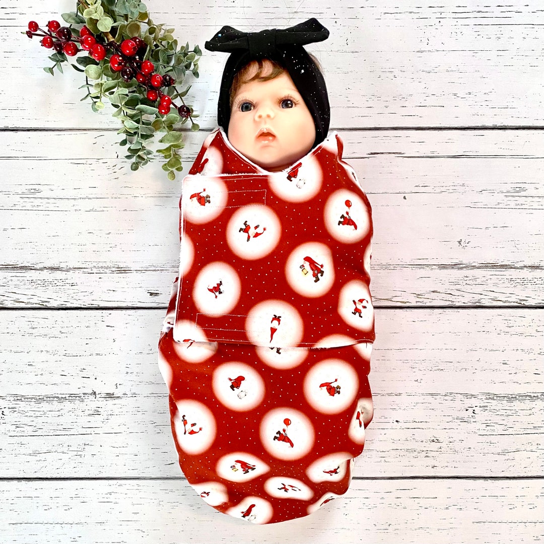 Christmas Baby Swaddle Christmas Baby Santa Baby Baby Gnome Etsy