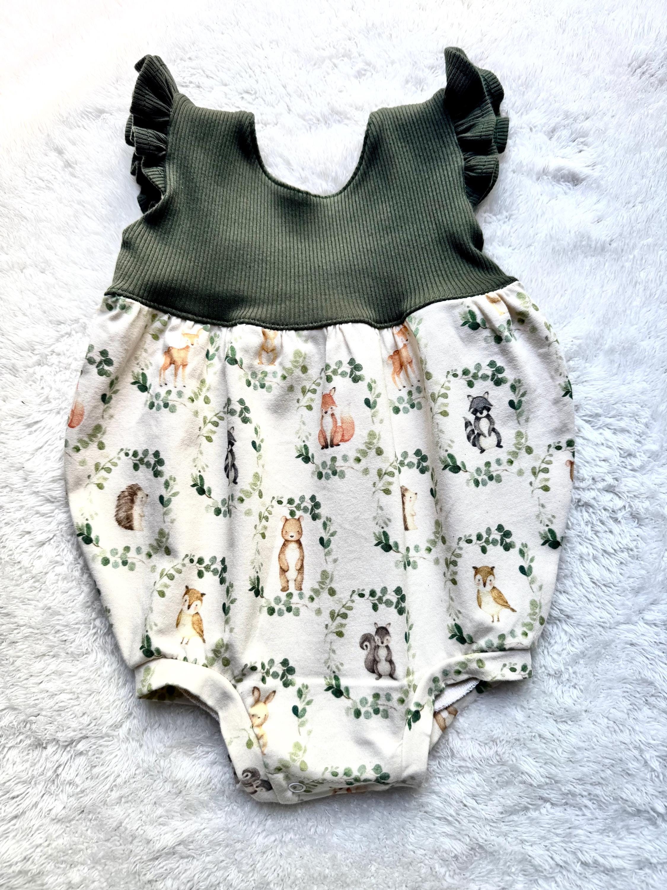 Woodland Baby Bubble Romper, 6-9 Months, Spring Romper, Forest Baby ...