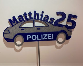 Polizei Polizistin Geschenk Polizeistern 3D Schlüsselanhänger A-90305 Polizei Polizistin Geschenk Polizeistern 3D Schlüsselanhänger A-90305