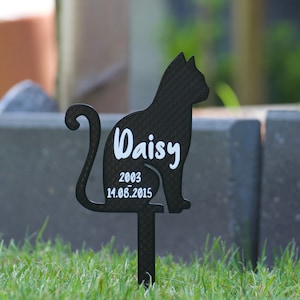 Animal Gravestone Memorial Sign Grave Jewelry Tombstone Grave Cat Personalized Funeral Pet Animal Gift Sign In Memory of Cat