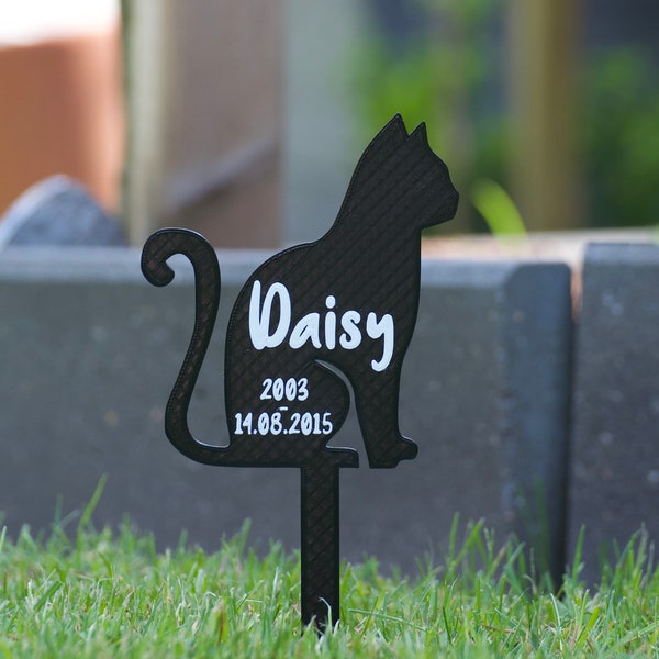 Tiergrabstein Gedenkschild Grabschmuck Grabstein  Grab Katze personalisierter Beerdigung Haustier Tiergeschenkschild In Erinnerung an Katze