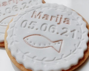 Keksstempel -Fondantstempel- Hochzeit- Taufe- Konfirmation-Kommunion- personalisierter Stempel -Kekse Taufe- Gastgeschenk- Geschenk