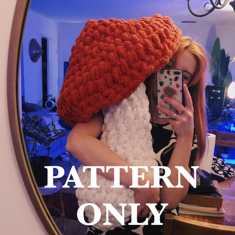 The Original Giant Crochet Mushroom Pillow DIGITAL PATTERN PDF image 1