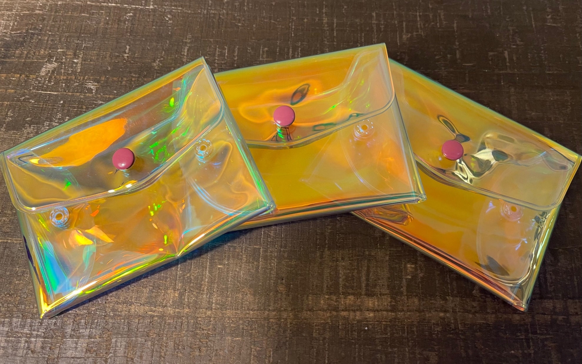 Holographic Card Holder Mini Holo Wallet Coin Purse Etsy