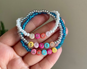 Kids Personalized Name Bracelet, Gifts for Kids, Toddler Jewelry, Party Favors, Goody Bag Favors, Easter Basket Favors, Friendship Bracelets