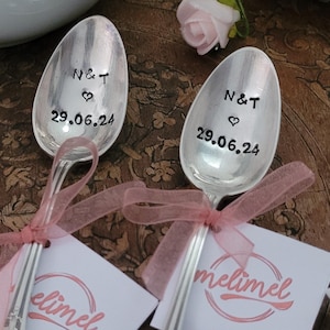 Customizable engraved spoon date