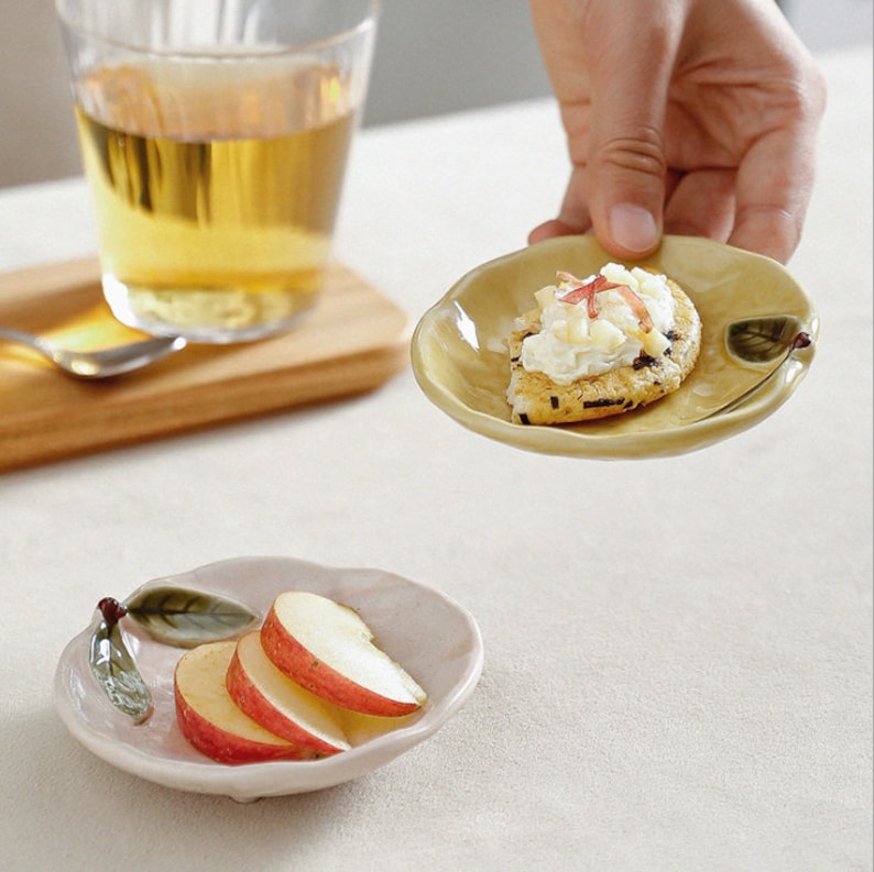 Set of 4 Japanese Yuzu Shaped Handmade Ceramic Dish Etsy