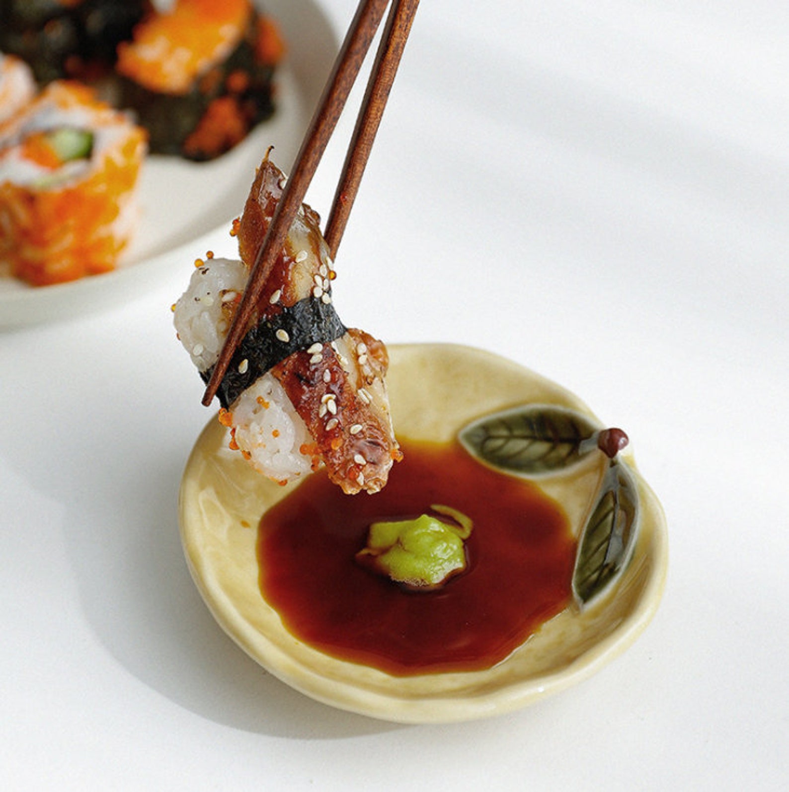 Set of 4 Japanese Yuzu Shaped Handmade Ceramic Dish Etsy