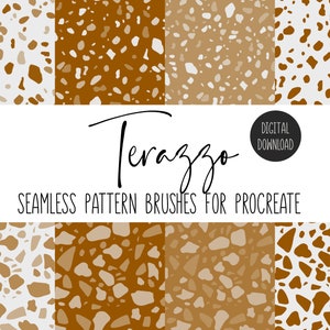 Procreate Terrazzo | 25 Seamless Pattern brushes for Procreate with Terrazzo Patterns