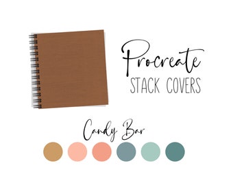 Procreate Stack Covers CANDY BAR | Procreate Organization | Get organized in Procreate