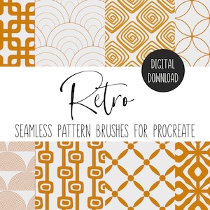 Procreate Retro Patterns | 30 seamless pattern brushes for Procreate