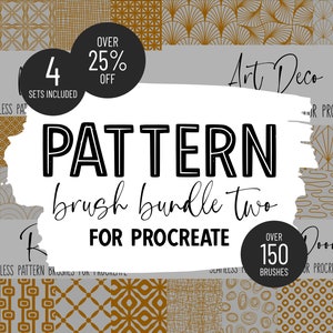 Pattern Brush BUNDLE TWO: 4 more brushsets of seamless patterns for Procreate