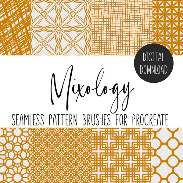 Procreate Mixology | A mixed set of seamless pattern brushes for Procreate