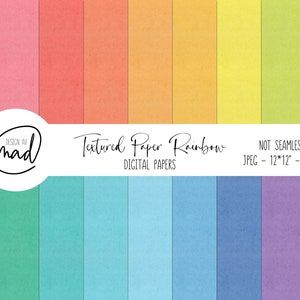 Textured Paper RAINBOW | Digital Papers