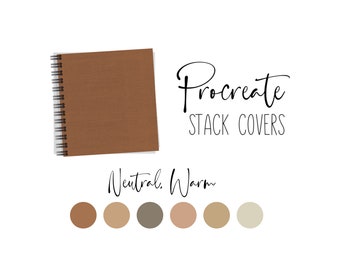 Procreate Stack Covers NEUTRAL WARM | Procreate Organization | Get organized in Procreate